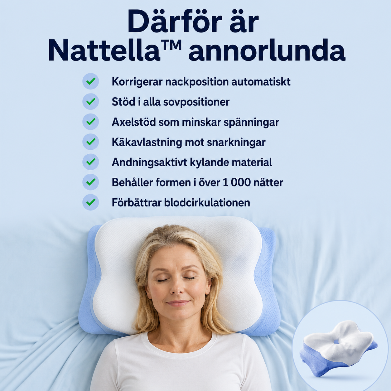 Nattella Ergonomisk Kudde